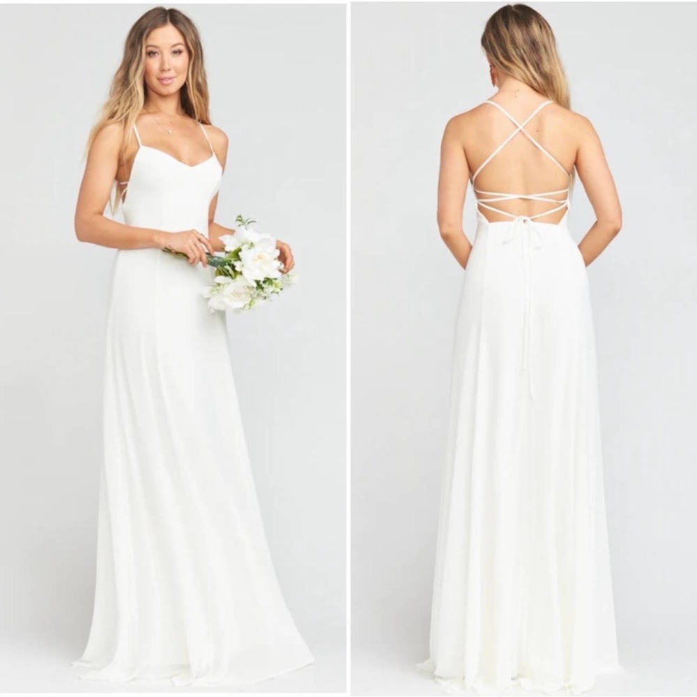 Show Me Your Mumu  Dress Godshaw Goddess Gown Wedding Cake Chiffon NWT